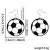 Wholesale creative football earrings acrylic sports earrings