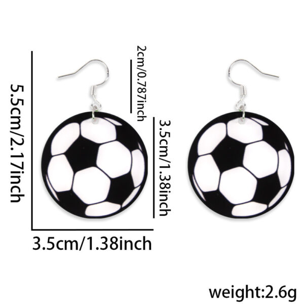 Wholesale creative football earrings acrylic sports earrings