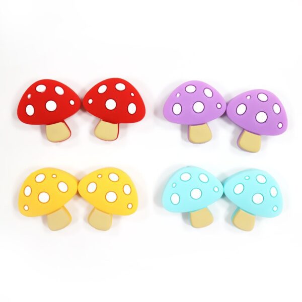 Wholesale 10pcs Colorful Mushroom Cartoon Focal Beads