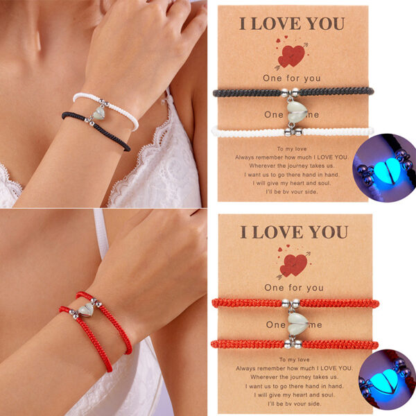 Wholesale Valentine's Day Luminous Love Girlfriend Bracelet