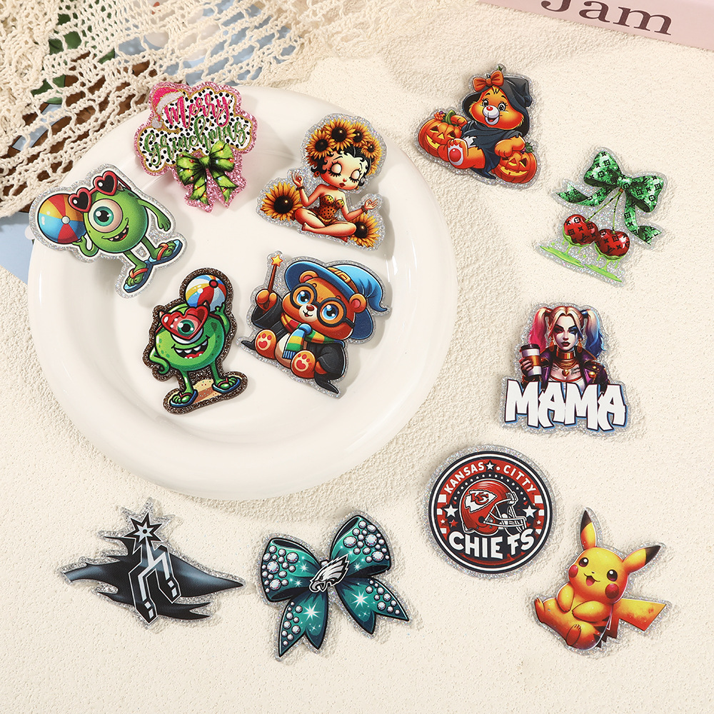 Wholesale DIY Acrylic Flatback with Cartoon Monster wder
