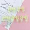 Wholesale 10pcs Colored jelly colored butterfly bow acrylic beads