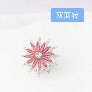 Red sunflower double-sided turning (1 piece)
