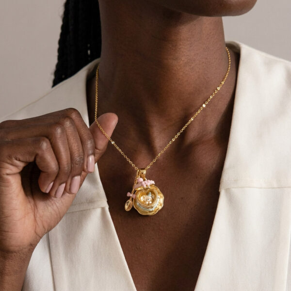 Wholesale cup-shape openable necklace teaspoon design