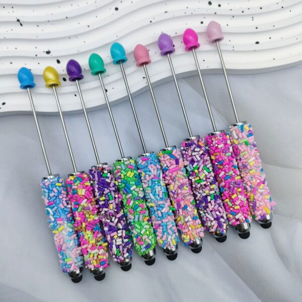 Wholesale Colorful Sugar Capsules Touch Screen Beaded Pen