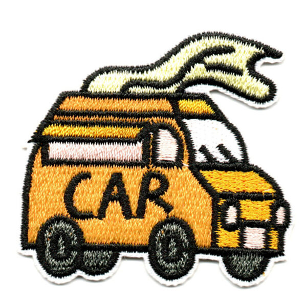 Wholesale Cartoon small car and bus embroidered patch