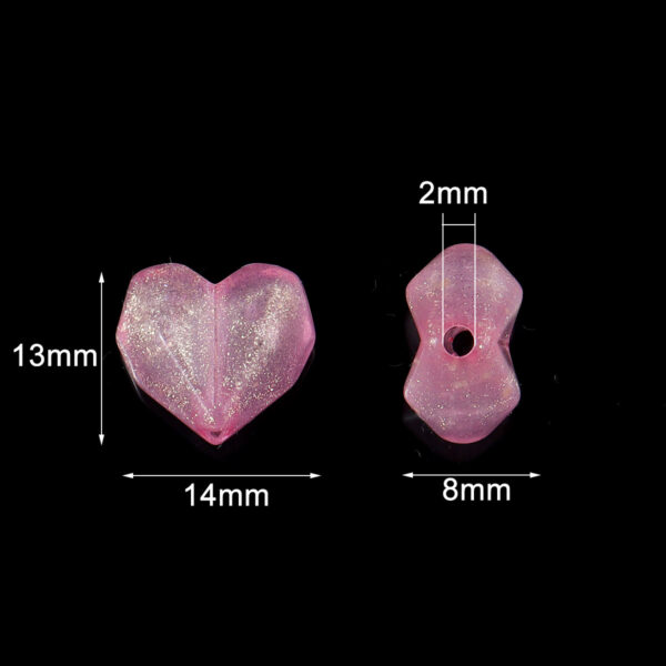 O1CN014RUXQr2NBFbZsTu1I_2206452709924-0-cib Wholesale 50pcs luminous colored cut three-dimensional heart-shaped acrylic beads