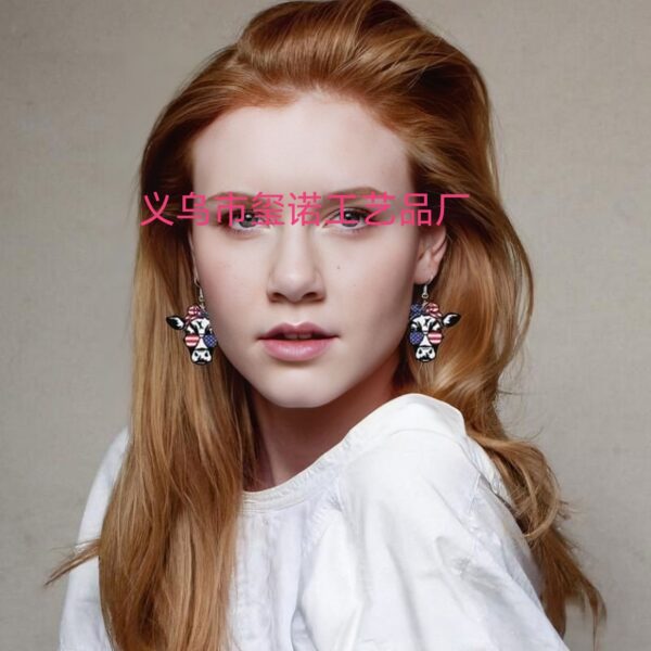 O1CN014TRay62B5xeR47f6i_2219808268288-0-cib Wholesale Independence Day Butterfly Cow Finger Eagle Pendant Earrings