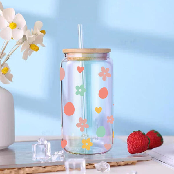 Wholesale UV Transfer Paste Glass Crystal Label Crystal Paste Cross-border Special Paste for 16oz Glass Cup 23cmX11cm