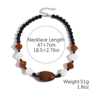 N2511-31 special-shaped coffee white spacer gemstone