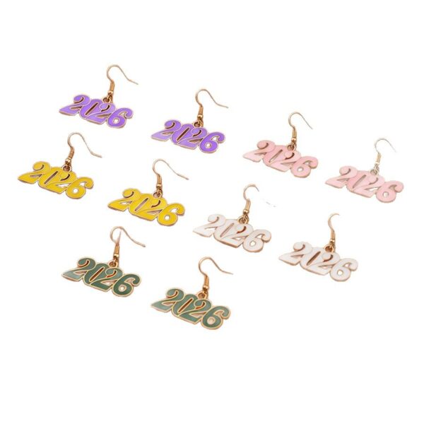 Wholesale 2026 Celebrating Digital Colored Earrings