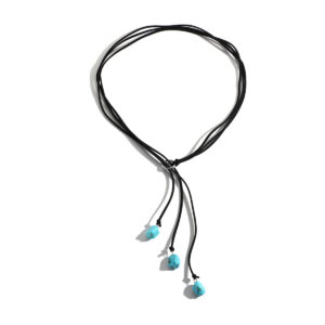 N2111-13 Black Korean Velvet Three Stones