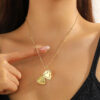 Wholesale Metal hollow heart pattern can open the love box necklace