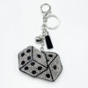 Wholesale diamond-studded dice keychain pendant bag accessory
