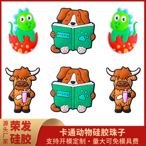 Wholesale 20pcs Sunflower Letter Cross Pattern Silicone Beads