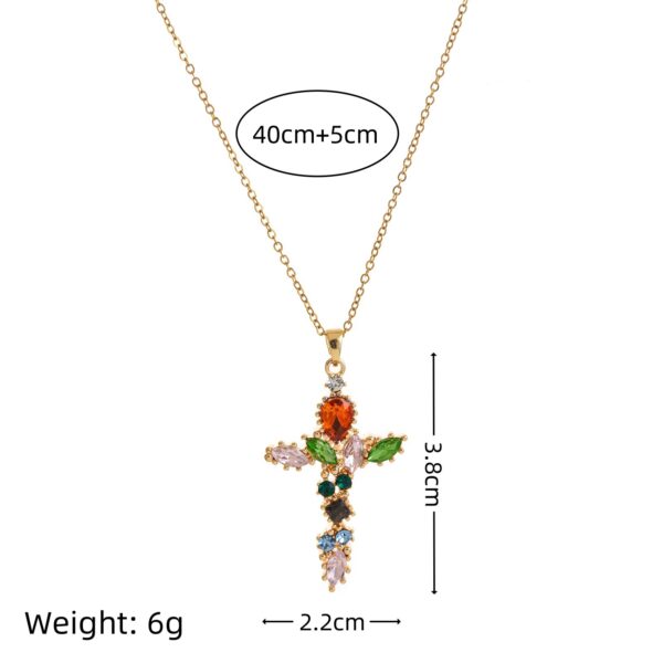 Wholesale Pizza red zircon diamond pendant collarbone chain