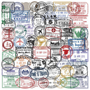 Wholesale 60pcs transparent vintage postmark stickers Waterproof Vinyl Stickers