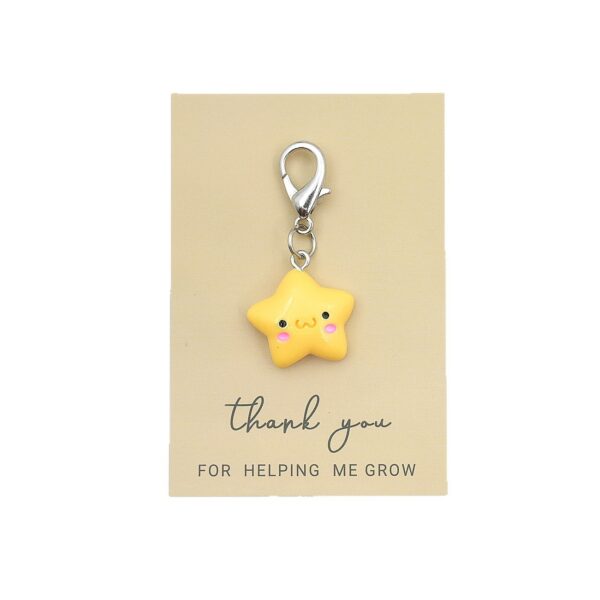 O1CN014ZMIv01IC66Q2qbNW_2219385860856-0-cib Wholesale Little Star Keychain English Thanksgiving Blessing Card Keychain