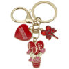 Wholesale Valentine's Day Oil Dripping Red Heart Love Hot Keychain