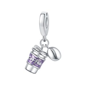 Otc1122-colorful purple coffee cup pendant