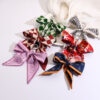 Wholesale Woven Knotted Bow Silk Scarf Keychains