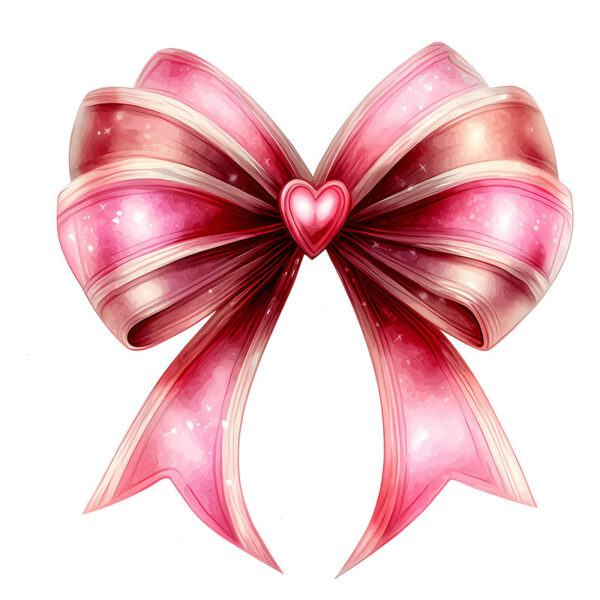 Wholesale Cross-Border Valentine's Day Bow Heat Transfer Stickers Custom Heat Labels DIY White Ink Heat Transfer Stickers Wholesale in Stock