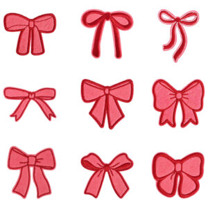 Wholesale Red Bow Embroidery DIY Patches