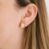 Wholesale Gold Geometric Solid Square Atmospheric Earrings