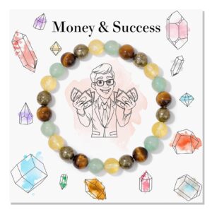 Card + green aventurine tiger eye bracelet