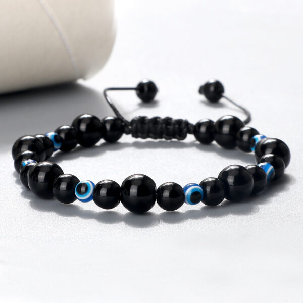 Wholesale Creative Spacer Size Beads Woven Tandem Combination Bracelet Adjustable Devil's Eye Pendant Bracelet
