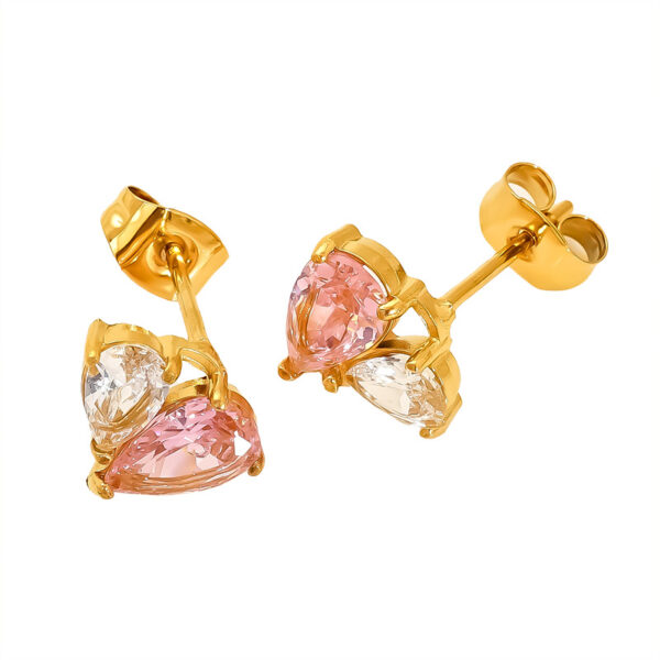 Wholesale niche inlaid zircon xiangfeng titanium steel earrings stainless steel