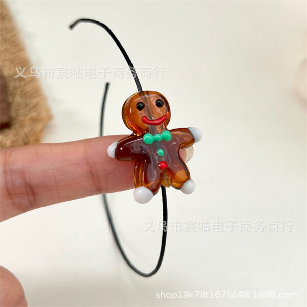 Wholesale Christmas Gingerbread Man Glass Beads