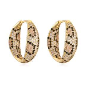 Pair of golden style b champagne diamonds