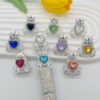 Wholesale Alloy Full Diamond Pumpkin Carriage Love Crystal Beads