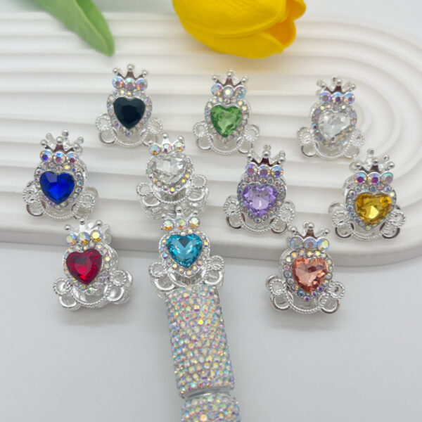 Wholesale Alloy Full Diamond Pumpkin Carriage Love Crystal Beads