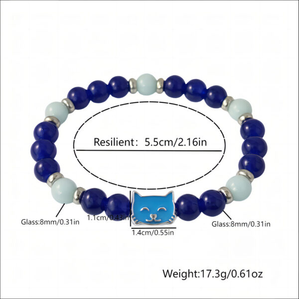 Wholesale Halloween luminous alloy double-sided luminous cat bracelet