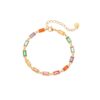 Wholesale Colorful Zircon Exquisite Stainless Steel Bracelet Light Luxury Jewelry