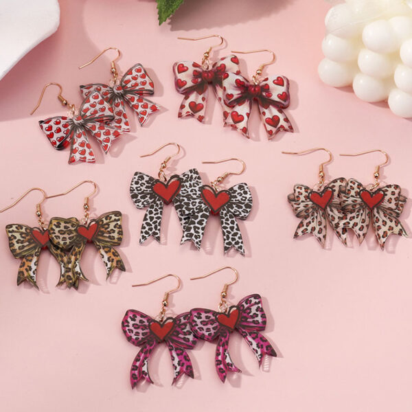 Wholesale Valentine's Day Love Bow Earrings