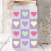 Wholesale Colorful Valentine's Day Heart 16oz Cup UV DTF Wraps
