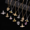 Wholesale Saturn zircon necklace
