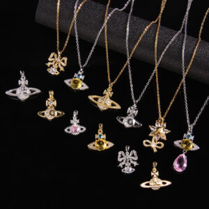 Wholesale Saturn zircon necklace