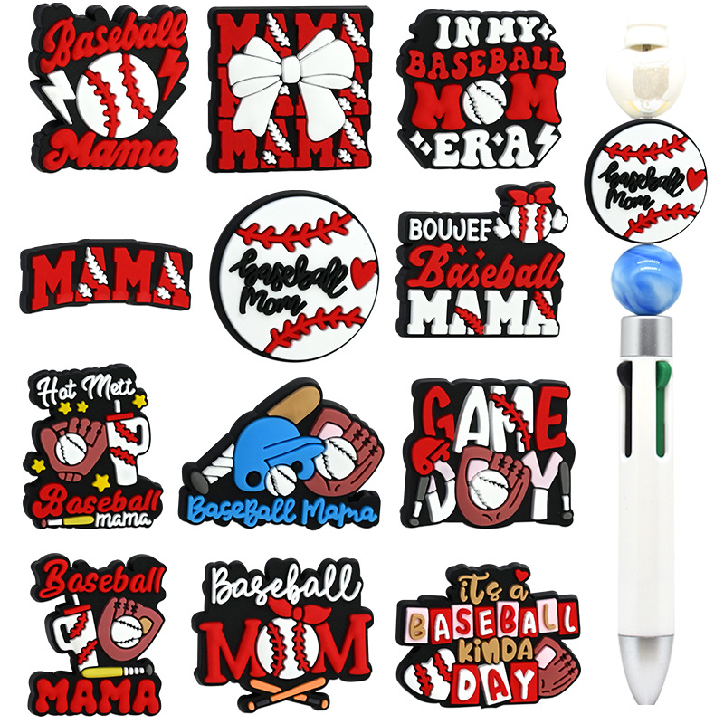 Wholesale Random 100pctoon Baseball Srts Beads Focus Beads