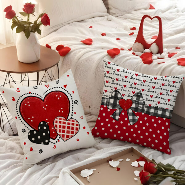 Wholesale Valentine's Day Heart Case Love Letter Print Waist Pillow Cushion