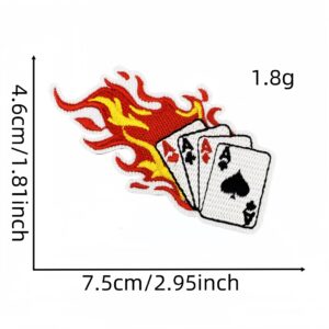 Playing card embroidery patch 1#