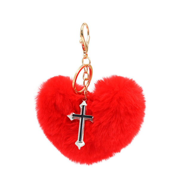 Wholesale Red Love Hair Keychain