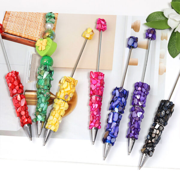 Wholesale Colorful Shell Heavy Beaded Cute Pen DIY Creative