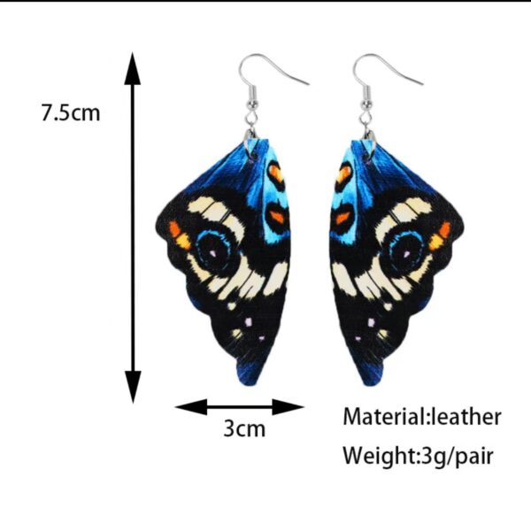 Wholesale Butterfly Wing Earrings, Eco-Friendly Leather Earrings