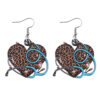 Wholesale Heart Pendant Earrings Wooden Double-Sided Earrings Gift