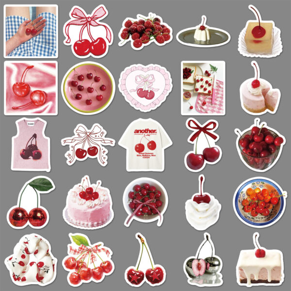 Wholesale red cherry ft stickers