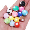 Wholesale Resin color love two-color round beads DIY handmade bracelet necklace jewelry beaded material accessories